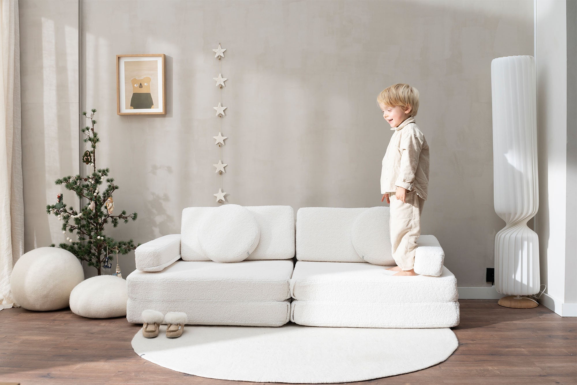 Shappy Play Sofa Original Teddy Cream White